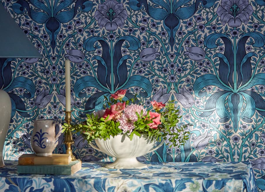 SDG Morris&Co Morris William Morris Bedford Park Tapet Tekstil Gardin Puter Intag Interiøragenturer J Sveen 4